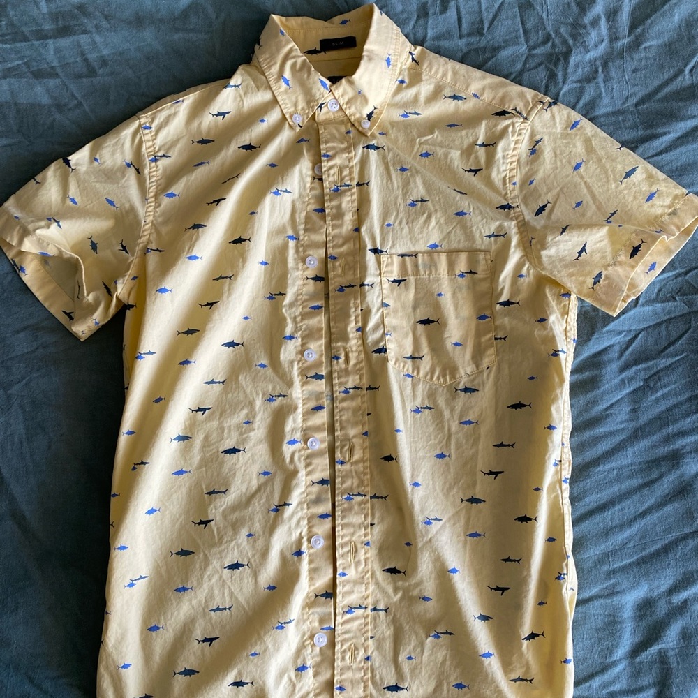 Mens J.Crew Flex short sleeve button up